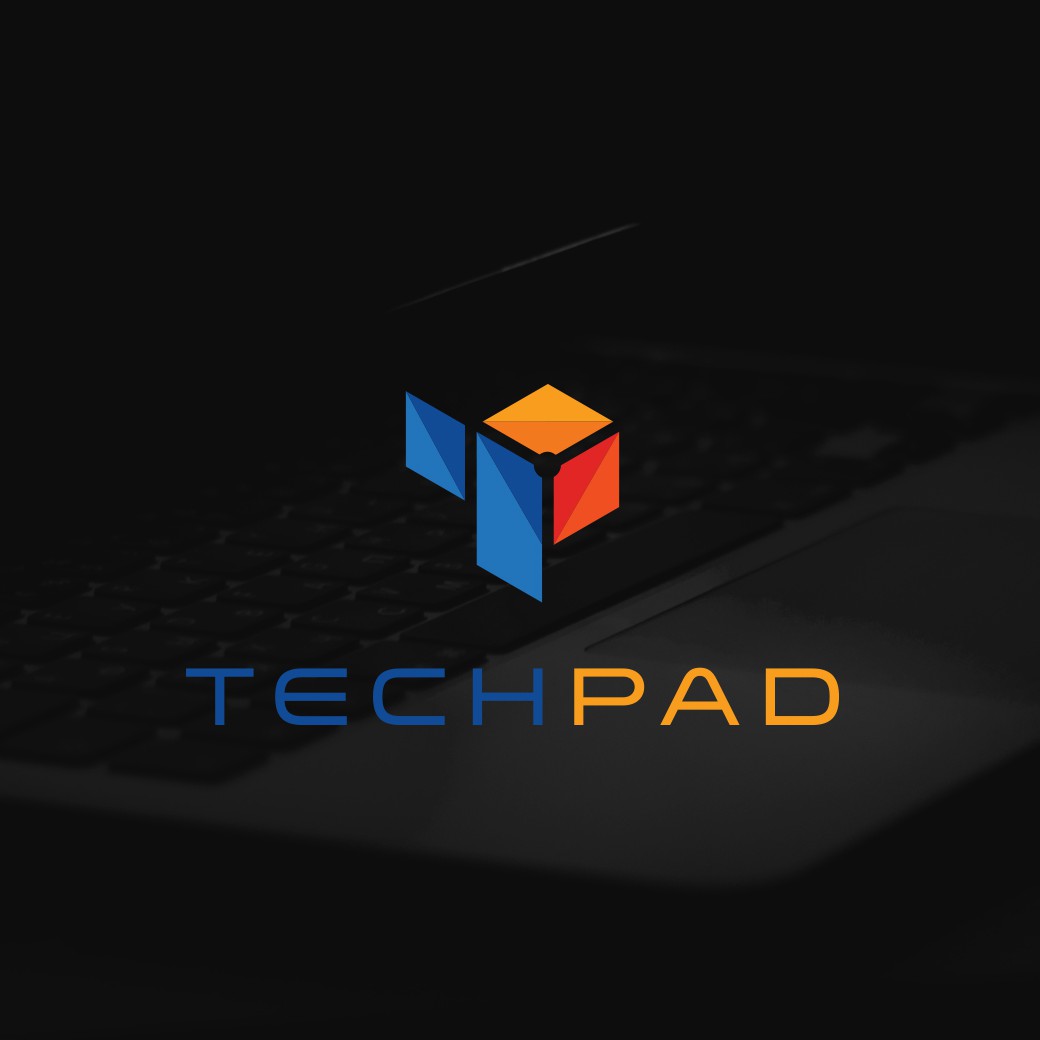 Laptop logo with the title 'Logo design for Tech Firm'