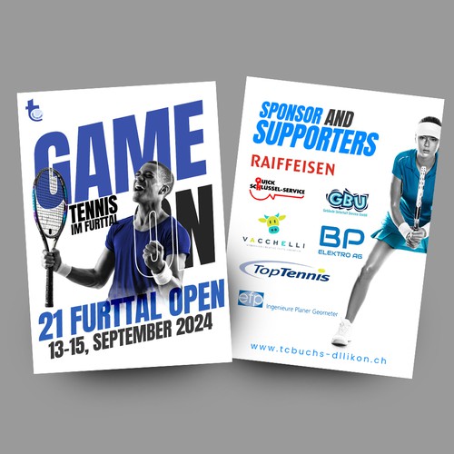 Aces & Action: Cool Flyer for a Tennis Tournament Design by EPH Design