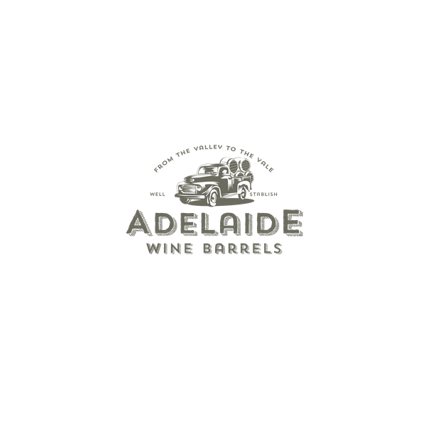 vintage logo concept for wine barrel sales company