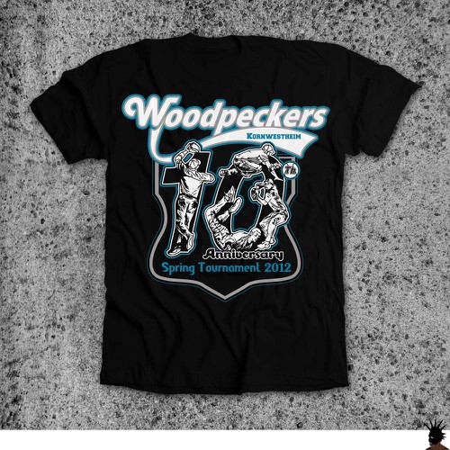 Help Woodpeckers Softball Team with a new t-shirt design Réalisé par vabriʼēl