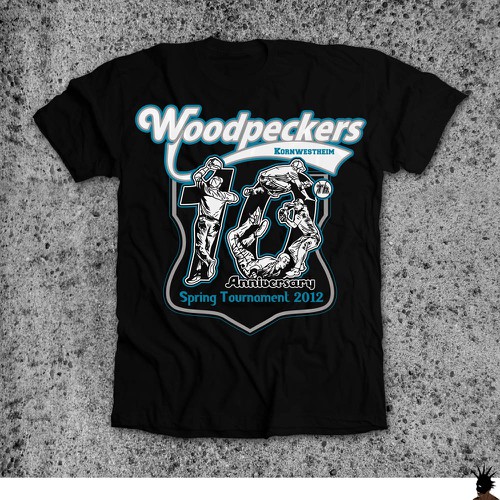 Help Woodpeckers Softball Team with a new t-shirt design デザイン by vabriʼēl