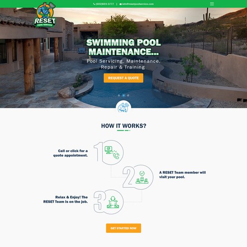 Pool Service Website for Heroes of Pool Industry Design réalisé par Jasmin_A