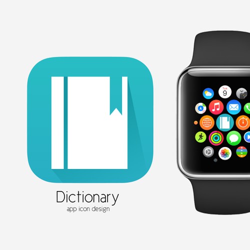 iOS & Apple Watch icon for Dictionary app Icon oder ButtonDesign