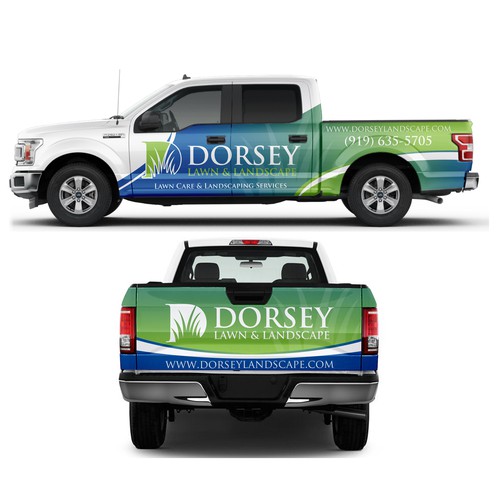 Lawn Care Truck Wrap Design - Ford F150 Crew Cab Design by Anugerah ilahi