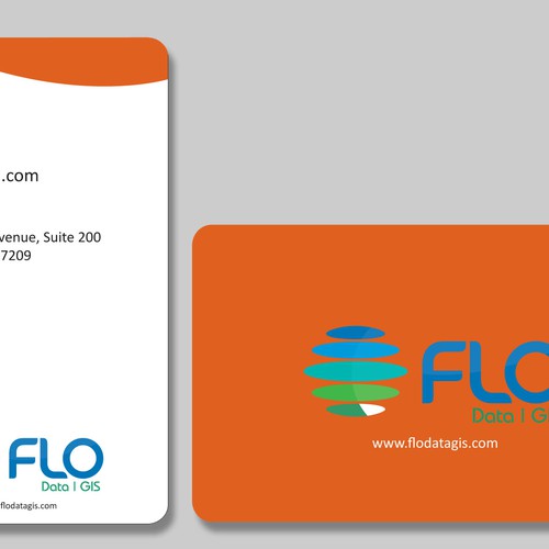 Business card design for Flo Data and GIS Diseño de iamvanessa