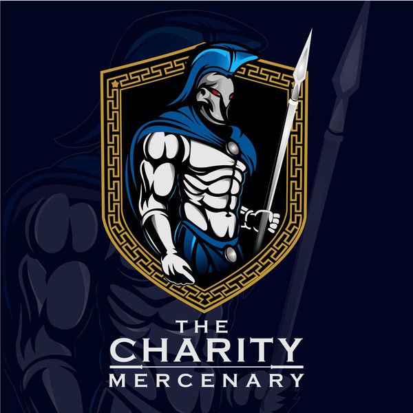 Design by A.I.U titled "warrior, strong-man like figure to represent strength & fitness."