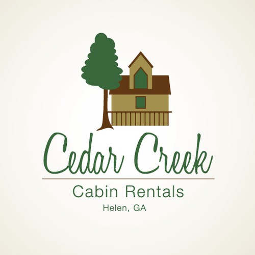 Logo For Cedar Creek Cabin Rentals Logo Design Contest