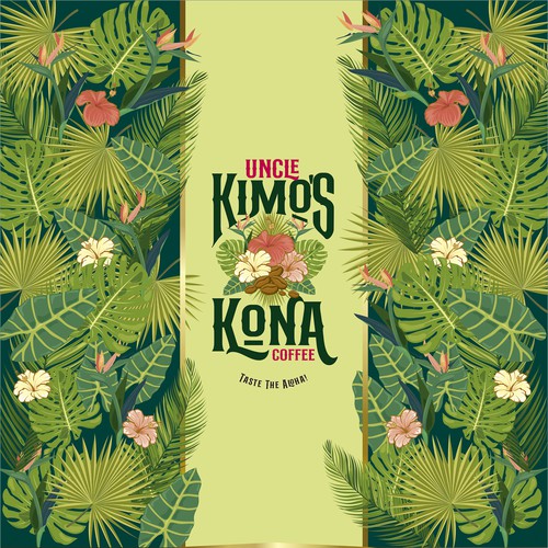 Vintage logo for family run Kona Coffee Plantation Design by F.canarin