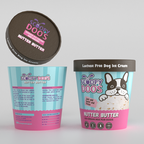 Dog Ice Cream Cup  Label Design von Tamara.D