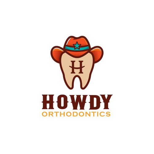 ISO fun, youthful, western themed logo for an orthodontic dental practice in the suburbs Design by Ovita ✏️