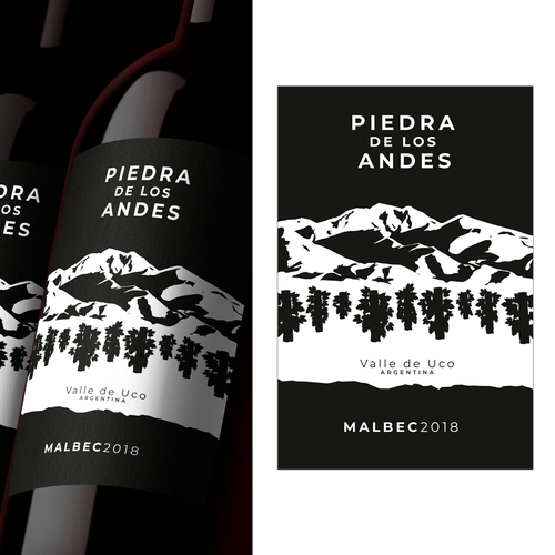 Malbec Wine Label for an Argentinian Winery Design by Phil Anderson®