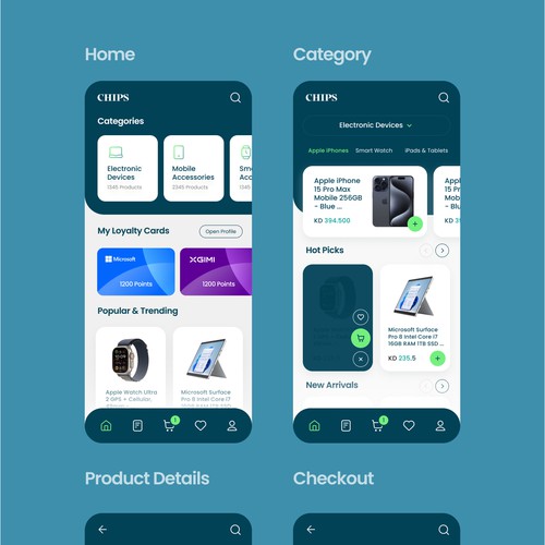 Designs | E-commerce Mobile UI/UX | App design contest
