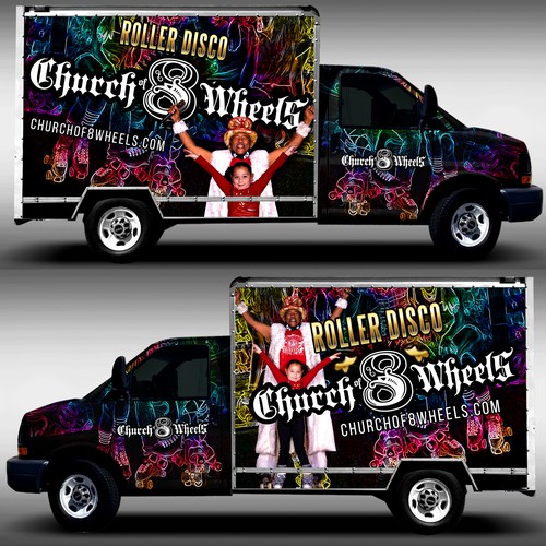 Church of 8 Whells Van Full Wrap Design by Lumina CreAtive