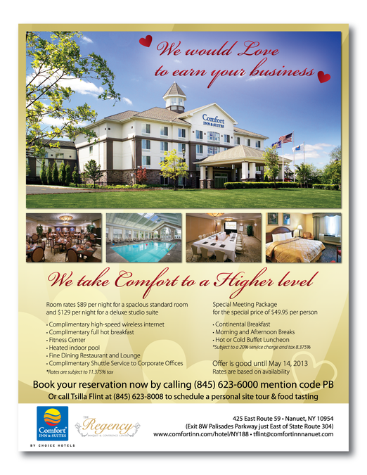 Postcard Or Flyer For Comfort Inn Suites Nanuet And The