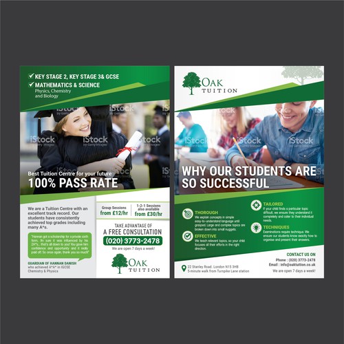 tuition / tutoring leaflet | Postcard, flyer or print contest