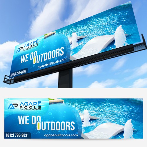 POOL AND OUTDOOR LIVING BILLBOARD DESIGN Design by rskideas