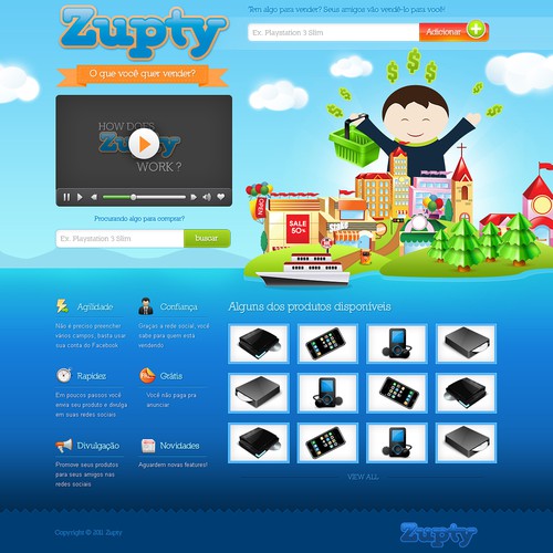 website design for Zupty Design por DandyaCreative