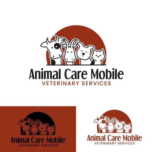 Mobile Veterinary Service Logo (variety of species) Design by Ñañel