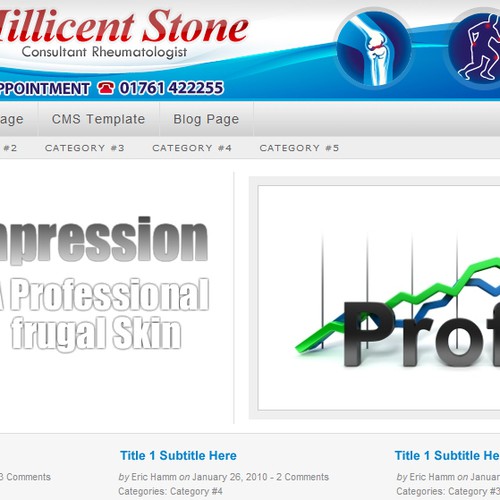 Design by arienne titled "Easy design. Vibrant header to complement Frugal wordpress theme"
