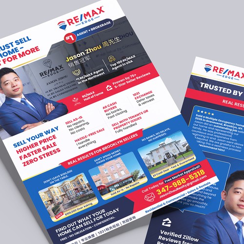 "High-End Real Estate Flyer/Postcard Design for Top Agent (Luxury, Clean , Minimal)" winning Postcard, flyer or print