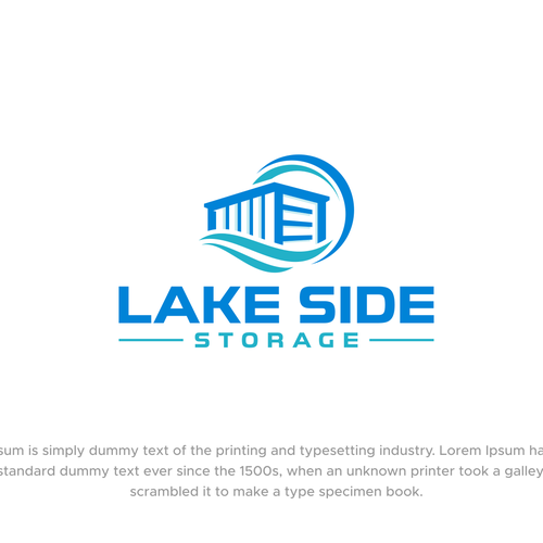 Standout logo for a self storage facility next to a lake. Targeting boats and rvs Design by StudioJack