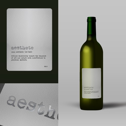 Minimalistic wine label needed Réalisé par tenxdesign