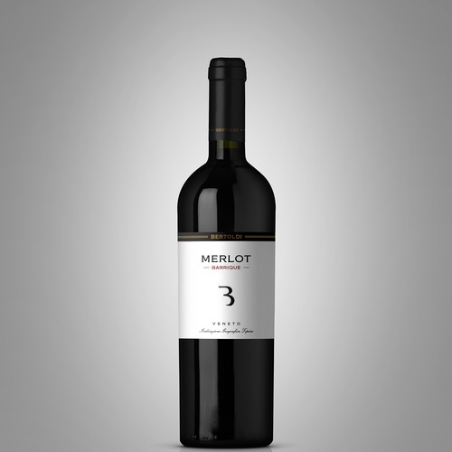 Create a Wine label for a Merlot Barrique "Bertoldi" from Italy Design by Byteripper