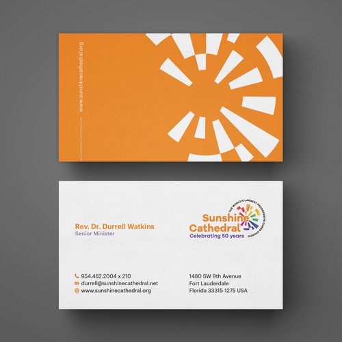 Business Card for Growing Progressing LGBTQ Church Design by AYG design