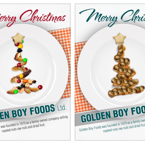 card or invitation for Golden Boy Foods Réalisé par M A D H A N