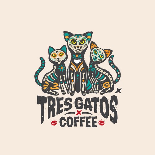 TRES GATOS COFFEE LOGO Design by haganhuga