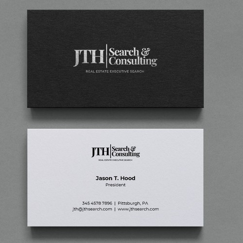 Business Card Design for Executive Search Firm Design by Xclusive16