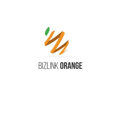 BizLink Orange Logo Design by mow.logo