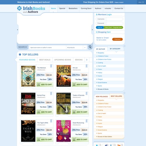 Create the next website design for Irish Books and Authors Diseño de deebong