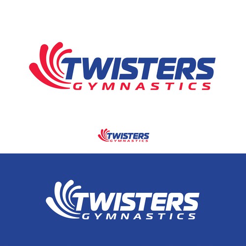 Twister Gymnastics Logo Rebrand - Modern, Exciting, Clean Logo Update for Kids Gymnastics Facility Design by DR Creative Design