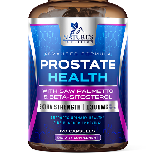 Nature's Nutrition needs a Men's Prostate Health product label Design by ZAKIGRAPH ®