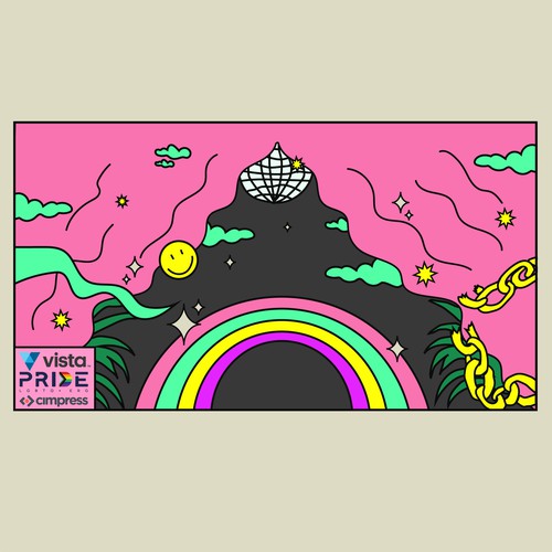 Virtual backgrounds for PRIDE month (multiple winners) Diseño de melange*