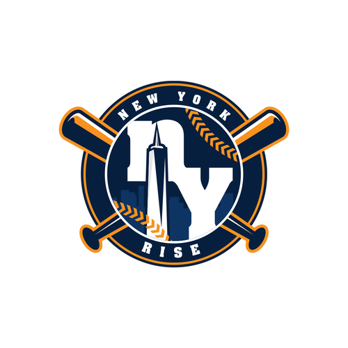 Sports logo for the New York Rise women’s softball team Diseño de Lucianok