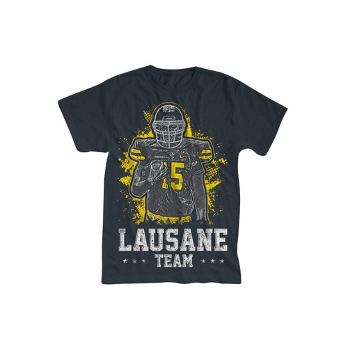 Need a super cool american football t-shirt design representing my kid, T- shirt contest