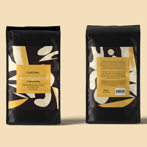 Cascara tea label Design by aran&xa