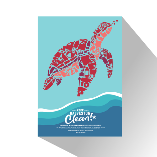 Calling all environmental lovers to help create a new litter campaign to keep beaches clean. Design by Sukach