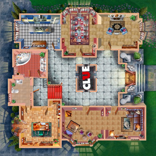 clue house layout