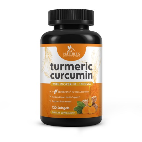 Nature's Nutrition - Needs a Colorful Turmeric Product Label Design by EffieK