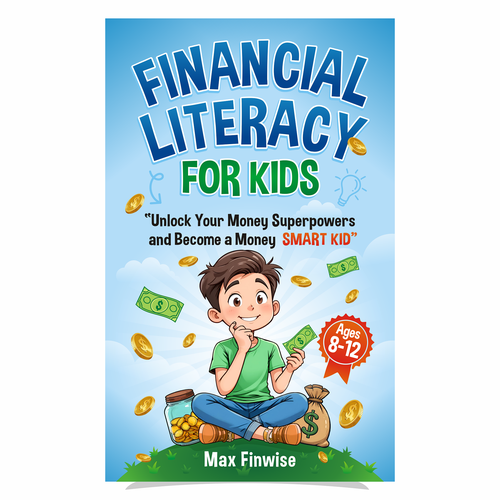 Financial Literacy Book for Kids, Ages 8 to 12 Design by heymg