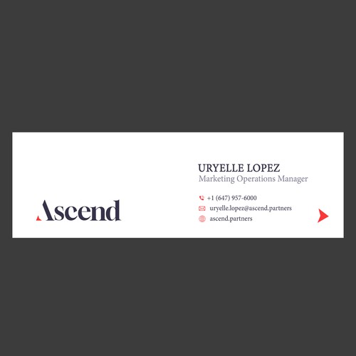 Ascend Partners New Branded Email Signature Design by sougatacreative