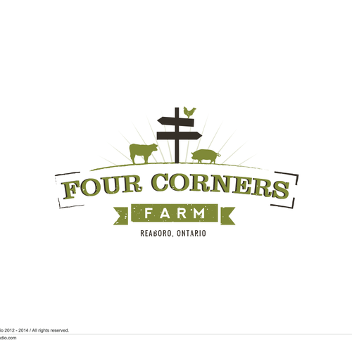 Create a classic logo with a modern edge for a Sustainable Family Farm. Design by SAOStudio