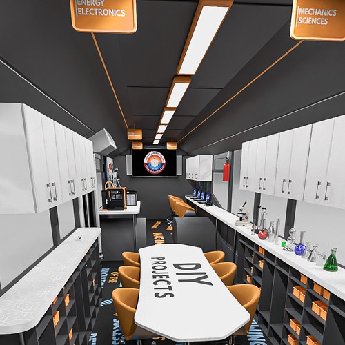 mobile scientific and technological bus (3d) Design by erealexandru