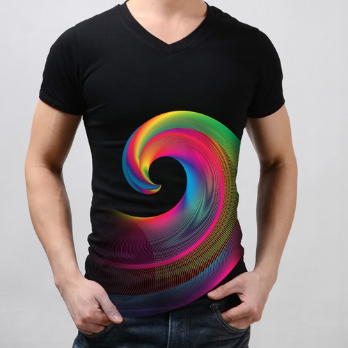 Design Line Graph T-Shirt por Ozike