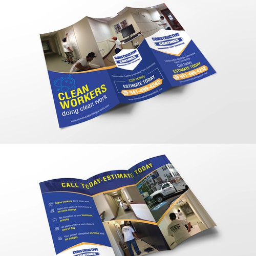 Commercial painting company brochure ad contest, looking for clean crisp look Design by mou*7