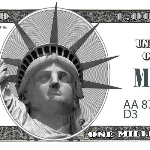 Simulated U.S. One Million Dollar Bill Design by Koce