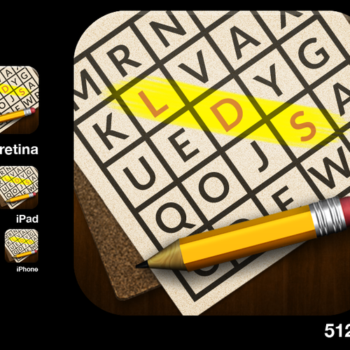 iOS Icon: LDS Word Search game Design by fancymichael